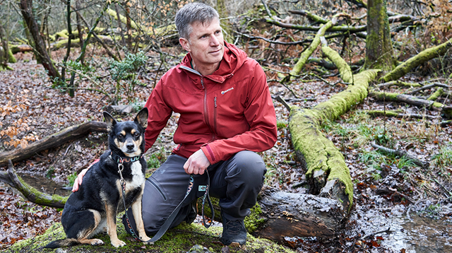 Patrick and Rosie pose in woodland